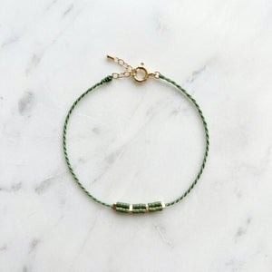 RHODAS JAPANESE BEAD BRAIDED STRING BRACELET