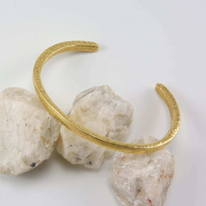 KAMAL BRASS HAMMERED CUFF BRACELET