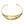 Open cuff polished brass bracelet with organic leaf motif.
