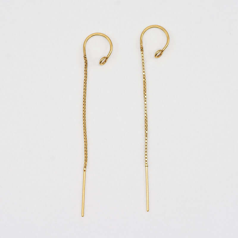 Cascata Chain Drop Earrings in Gold Plated – Jewelry Splash