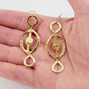 ITZA HAMMERED DANGLE EARRINGS