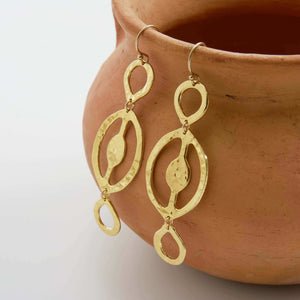ITZA HAMMERED DANGLE EARRINGS