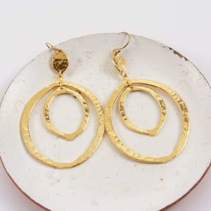 NENA HAMMERED DANGLE EARRINGS