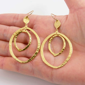 NENA HAMMERED DANGLE EARRINGS