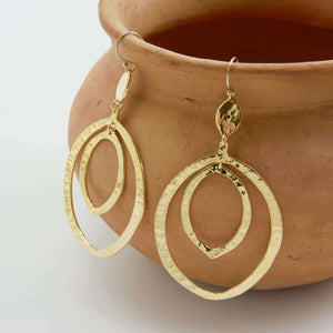 NENA HAMMERED DANGLE EARRINGS