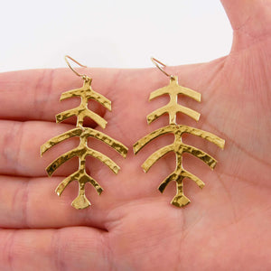 TAYA HAMMERED DANGLE EARRINGS