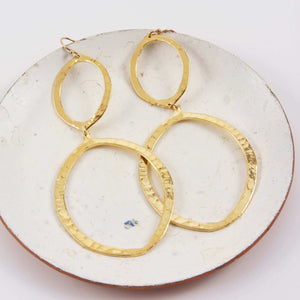 TENA HAMMERED DANGLE EARRINGS