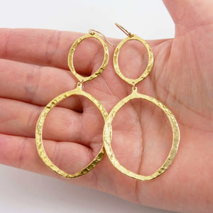 TENA HAMMERED DANGLE EARRINGS