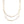 Gold elongated link necklace with clean modern design shown doubled up.