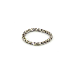 Close-up of titanium chain ring.