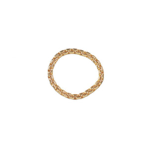 Thick gold chain ring.