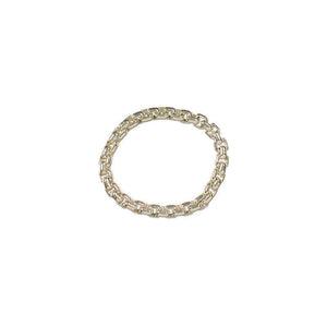 Thick silver chain ring.