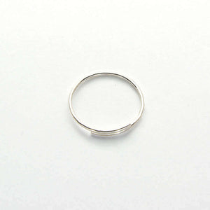 Hand-hammered silver band ring.